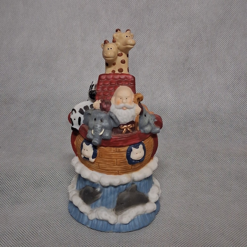 Noah's Ark Ceramic Dinnter Bell 5 3/4" Tall