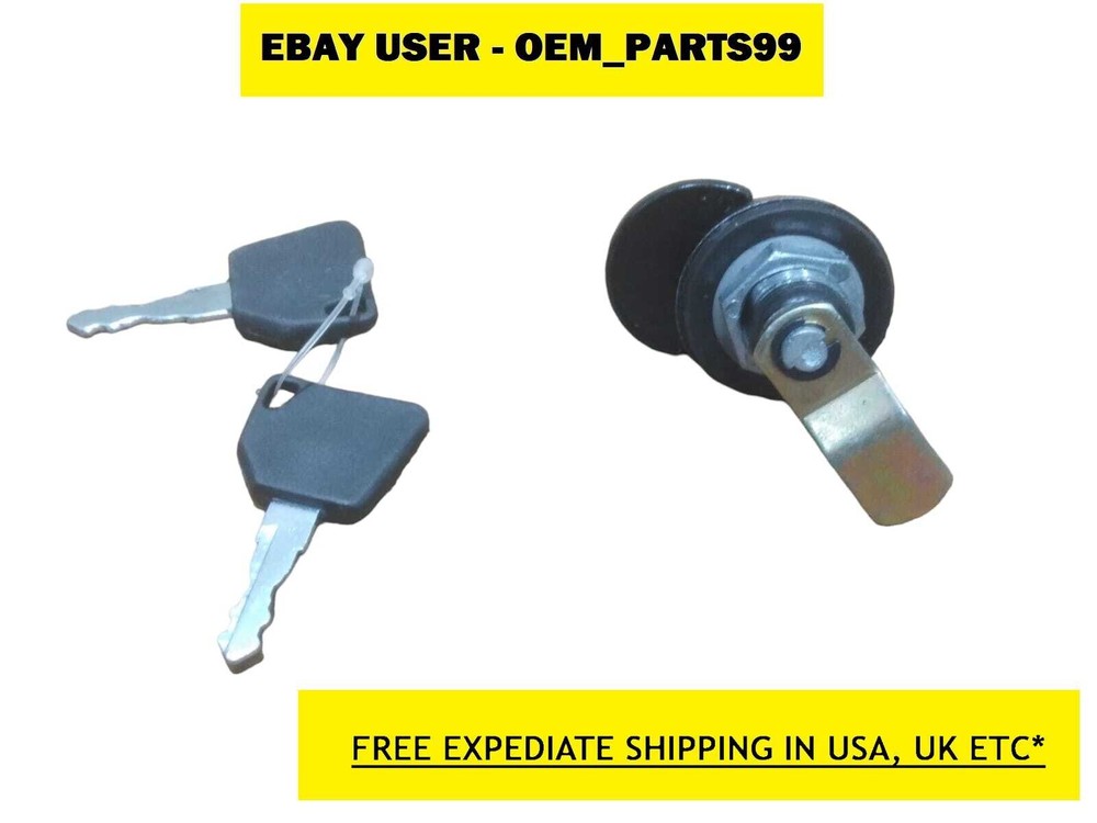 Jcb Lock Barrel Assyembly For Front Grill With 2 Keys (Part 333/C3143 701/45501)