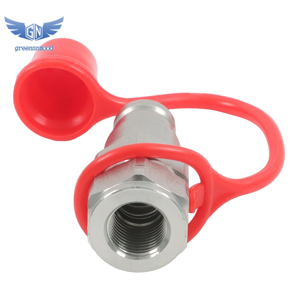 3/8" Flat Face Hydraulic Quick Connect Male Coupler Fitting, 3/8" NPT Thread