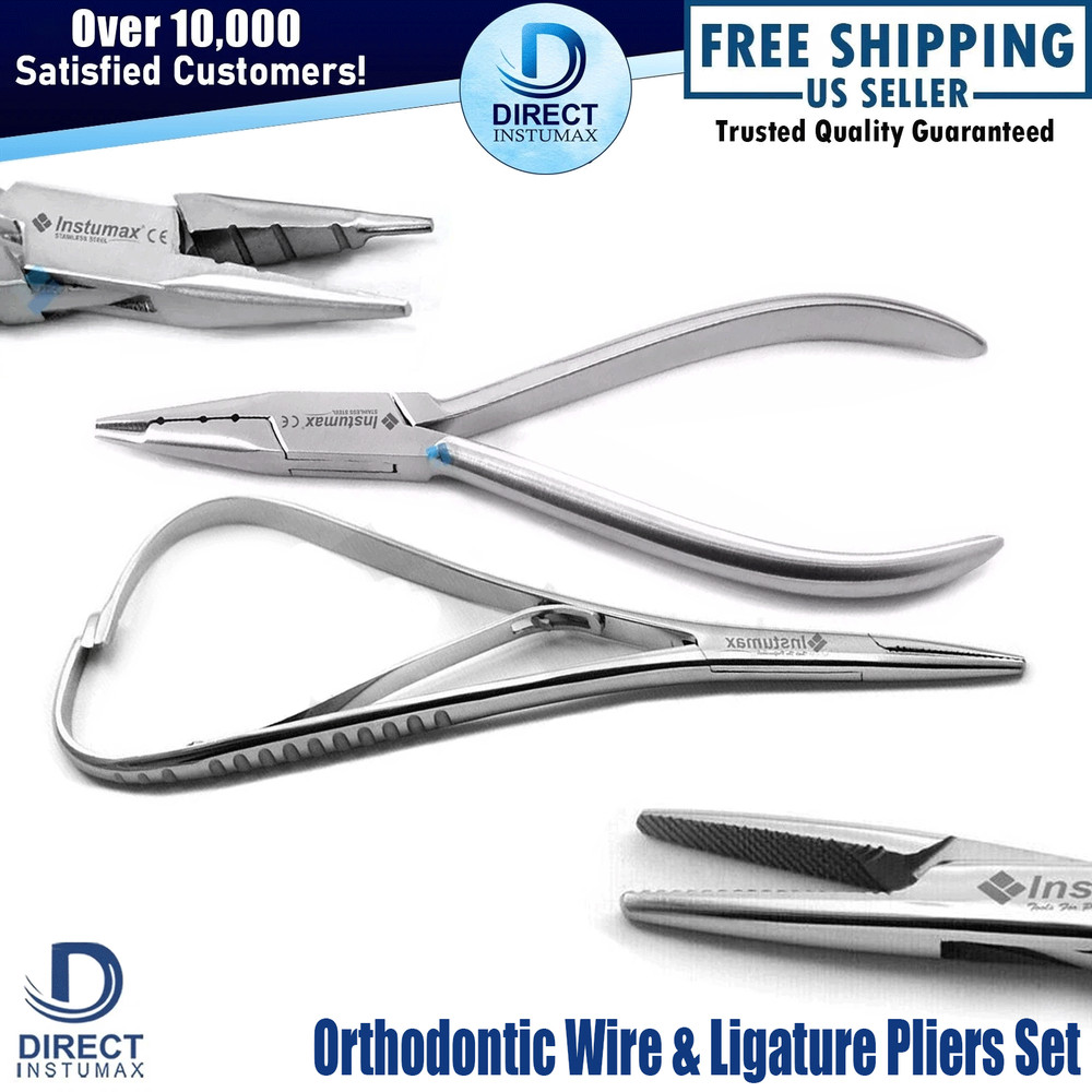 2PCS Orthodontic Wire Handling Set – Jarabak Plier + Mathieu Needle Holder