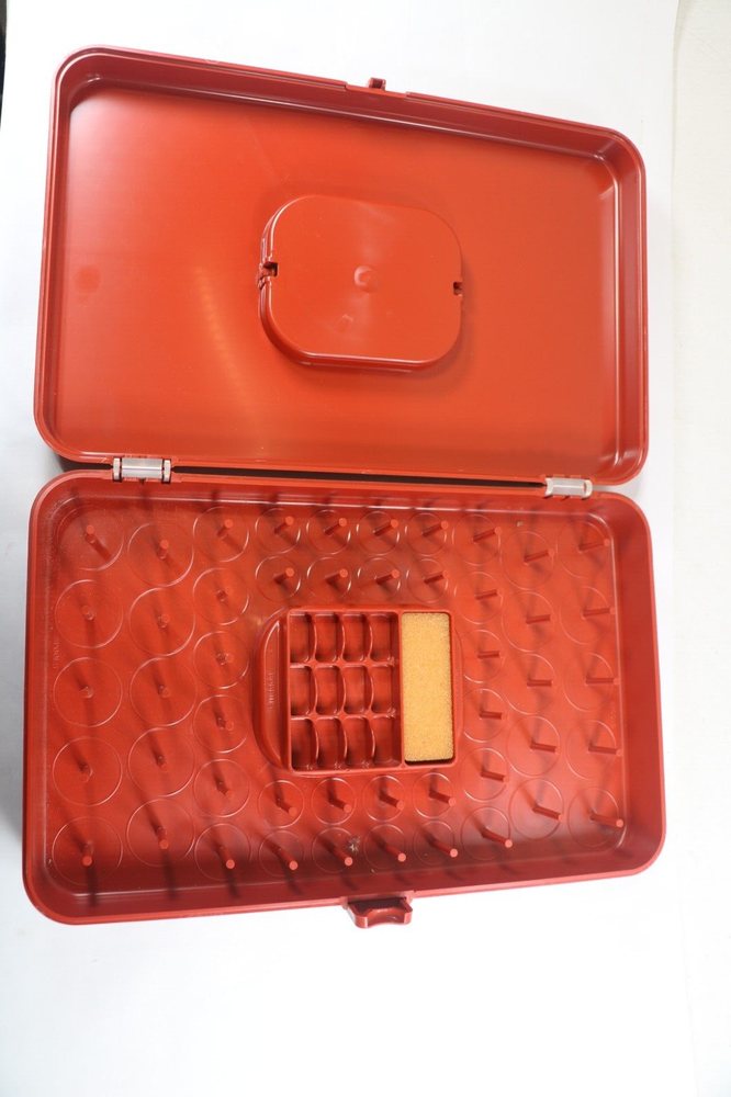 Vintage WIL-HOLD Wilson Spool Thread Bobbin Holder Case Sewing Box, 48 Spools