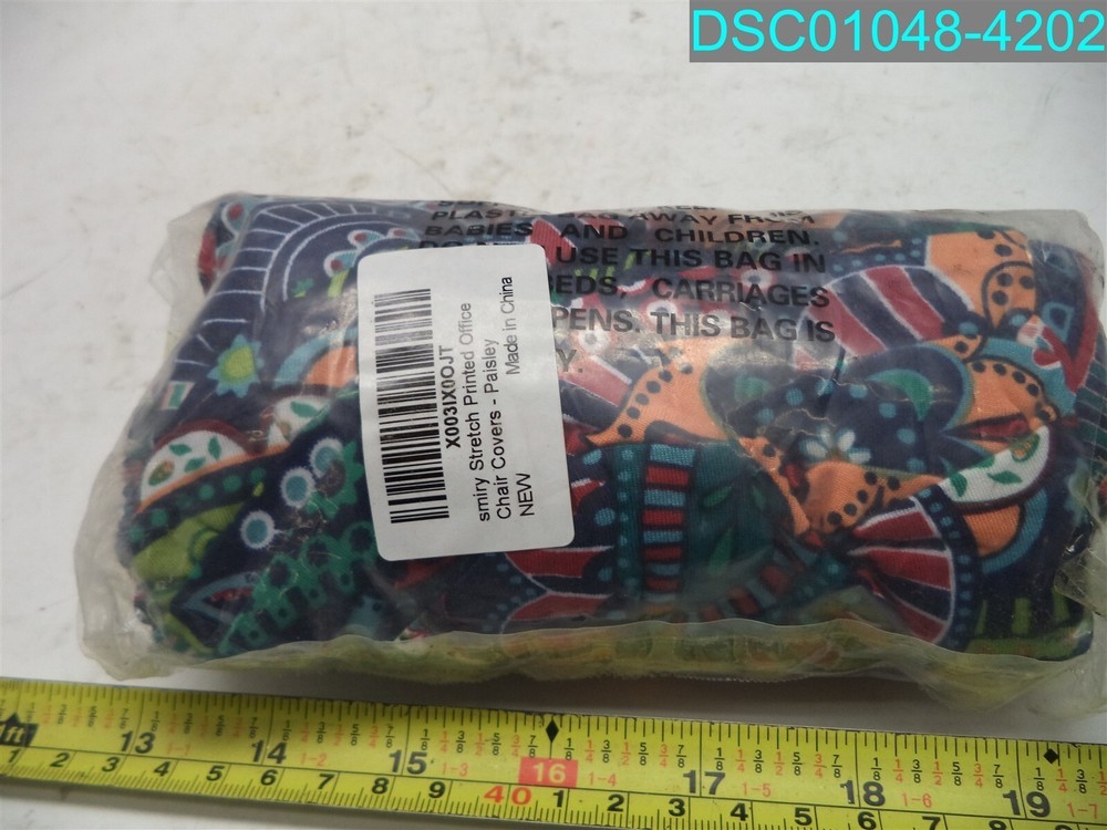 2 PCS Smiry Stretch Printed Office Computer Chair Cover Soft Paisley