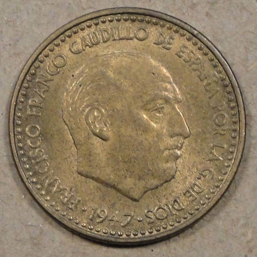 Spain 1947(53) Peseta Unc