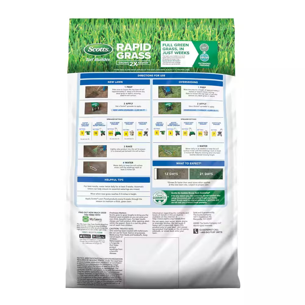 Turf Builder 16 Lbs. Rapid Grass Sun & Shade Mix Combination Seed and Fertilizer