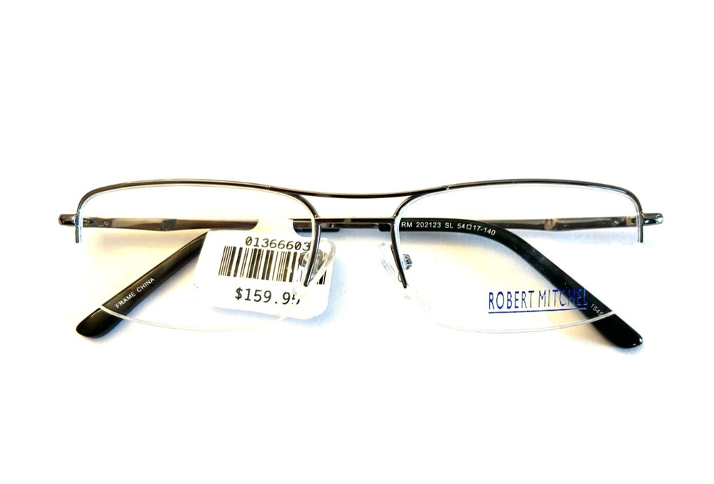 Robert Mitchel Eyeglasses Frames RM 202123 SL Rectangular Half Rim 54-17-140