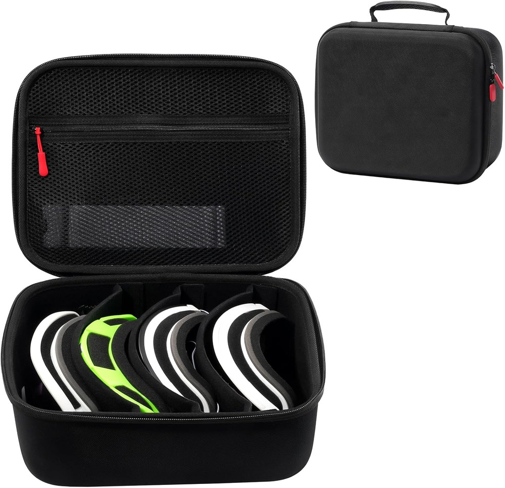 Premium Hard Case for Ski Goggles with Extra Lens Storage - Black