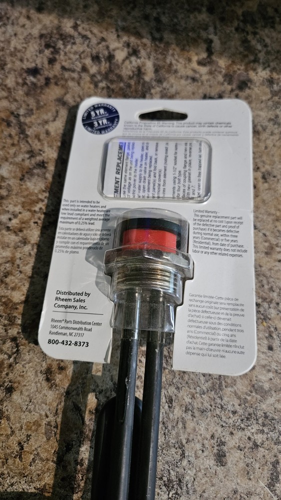 Richmond RP10869MM Water Heater Element, Stainless Steel, 4500 W