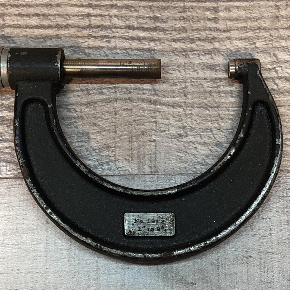 LUFKIN Micrometer # 1912 1" - 2" Range Smooth Movement nice