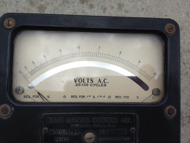 Analog AC Voltmeter 0-10 V, Weston Electrical Instrument,
