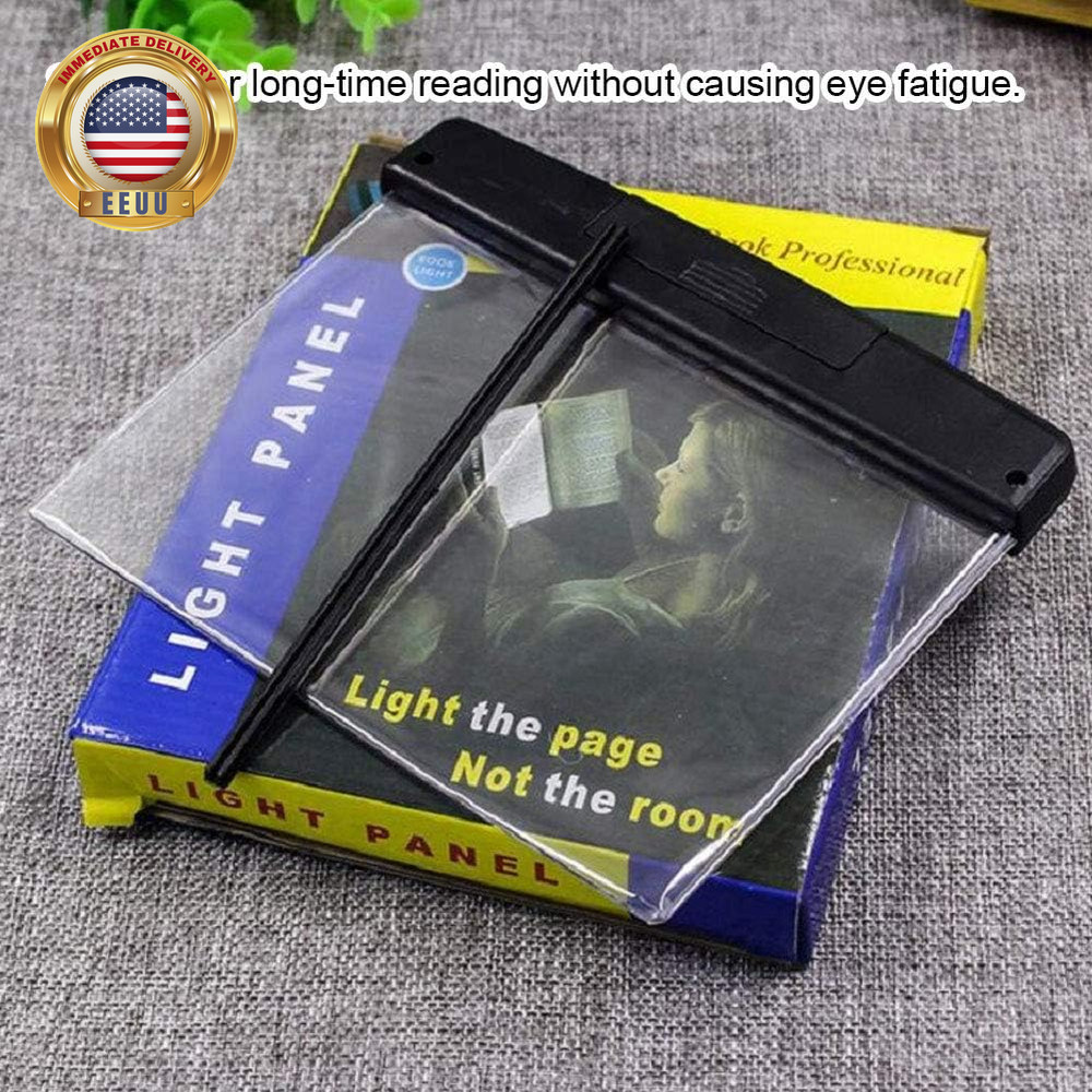 Flat Book Lights for Reading, LED Book Reading Light Flat Plate Book Light Book
