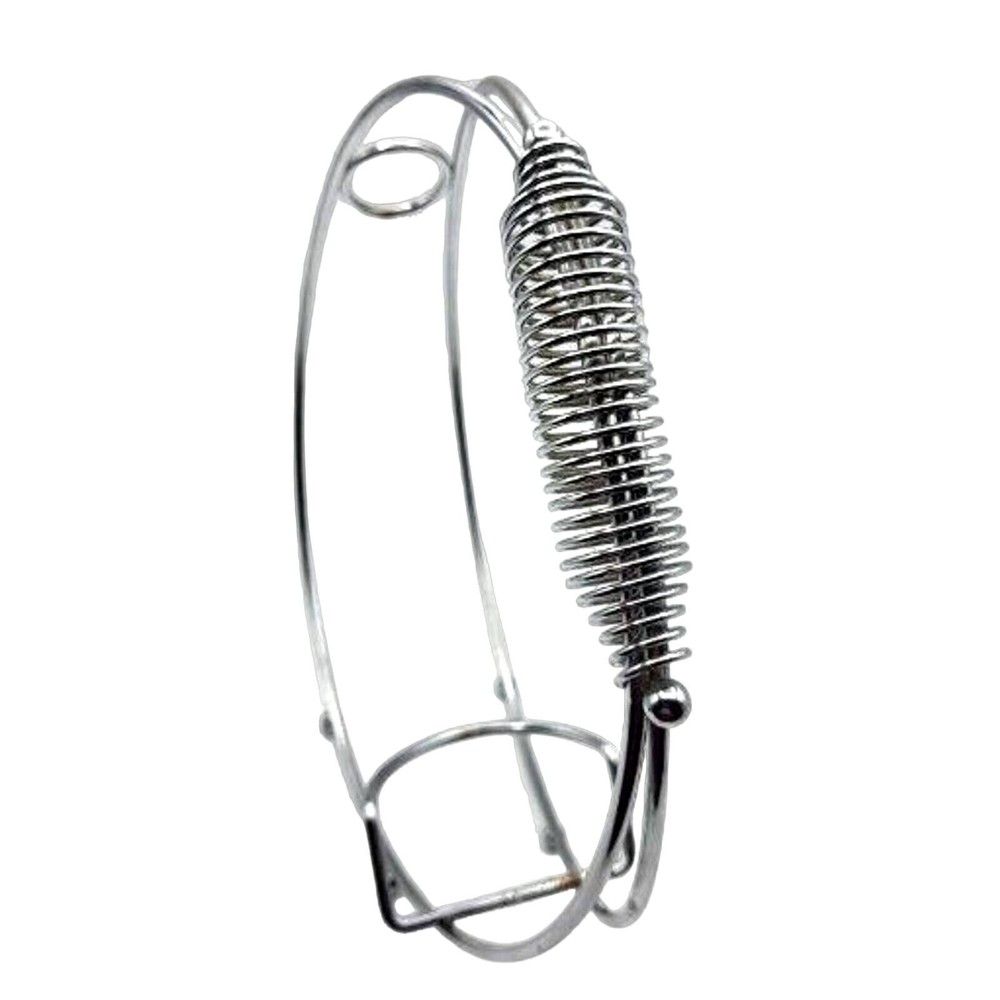 MCM Circular Chrome Wine Bottle Holder Coiled Handle 10x10"