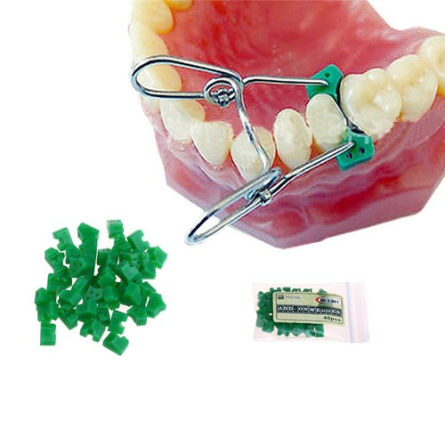 40Pcs Dental Rubber Elastic Sectional Contoured Matrices Matrix Ring Delta Ledge