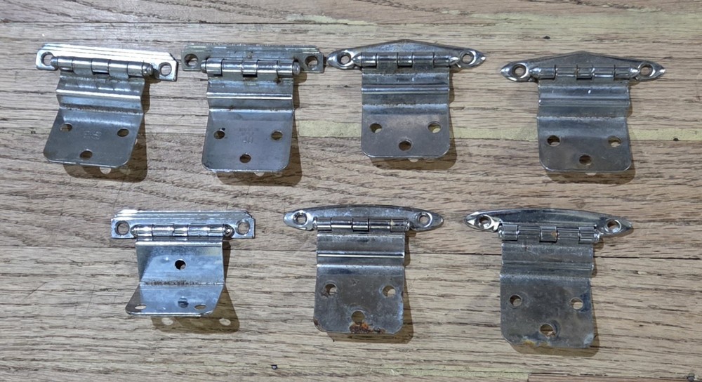 x7 Vintage Mixed Lot Offset Hinges
