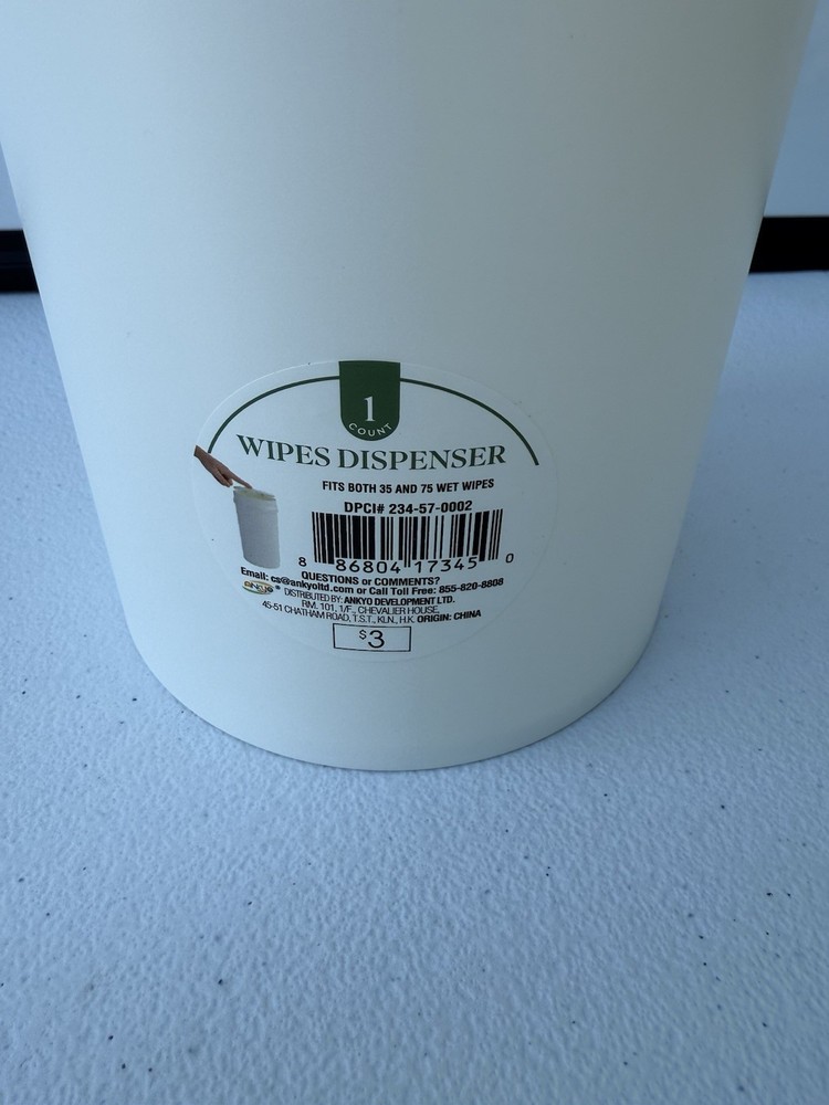 Wipes Dispenser White For Rolls