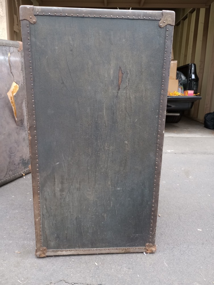 Belper Antique Vintage Wardrobe Trunk