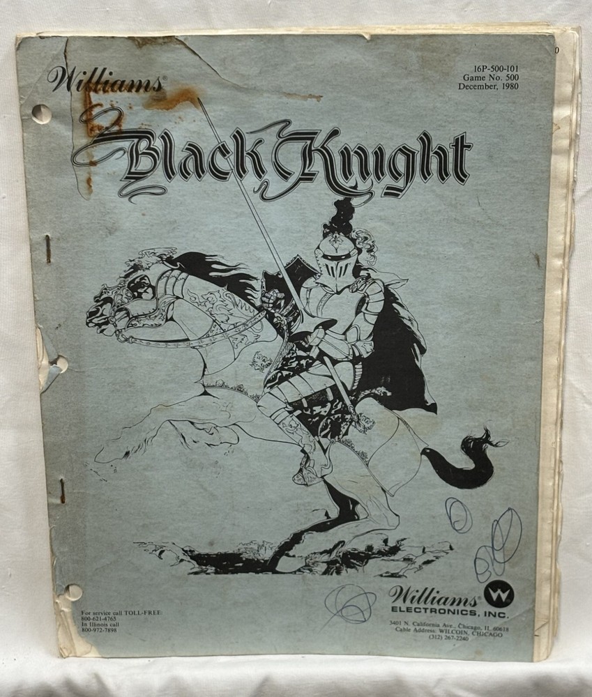 ORIGINAL-WILLIAMS-BLACK KNIGHT-MANUAL