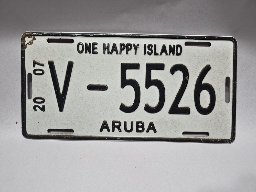 Aruba license plate 2007
