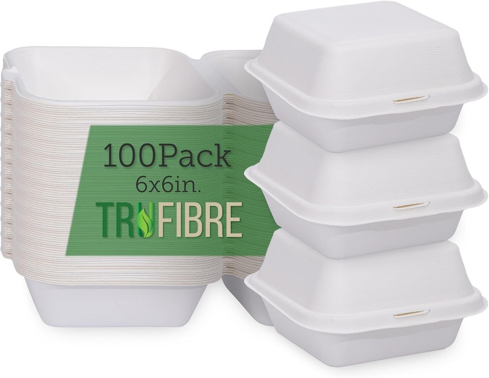 White Disposable To Go Containers with Lids, Cl Take Out Boxes,