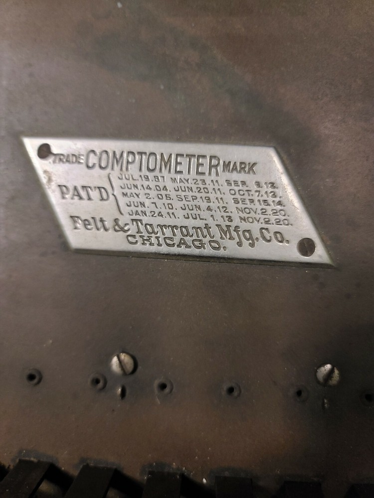 Felt & Tarrant Mfg. Co. Comtometer Typewriter