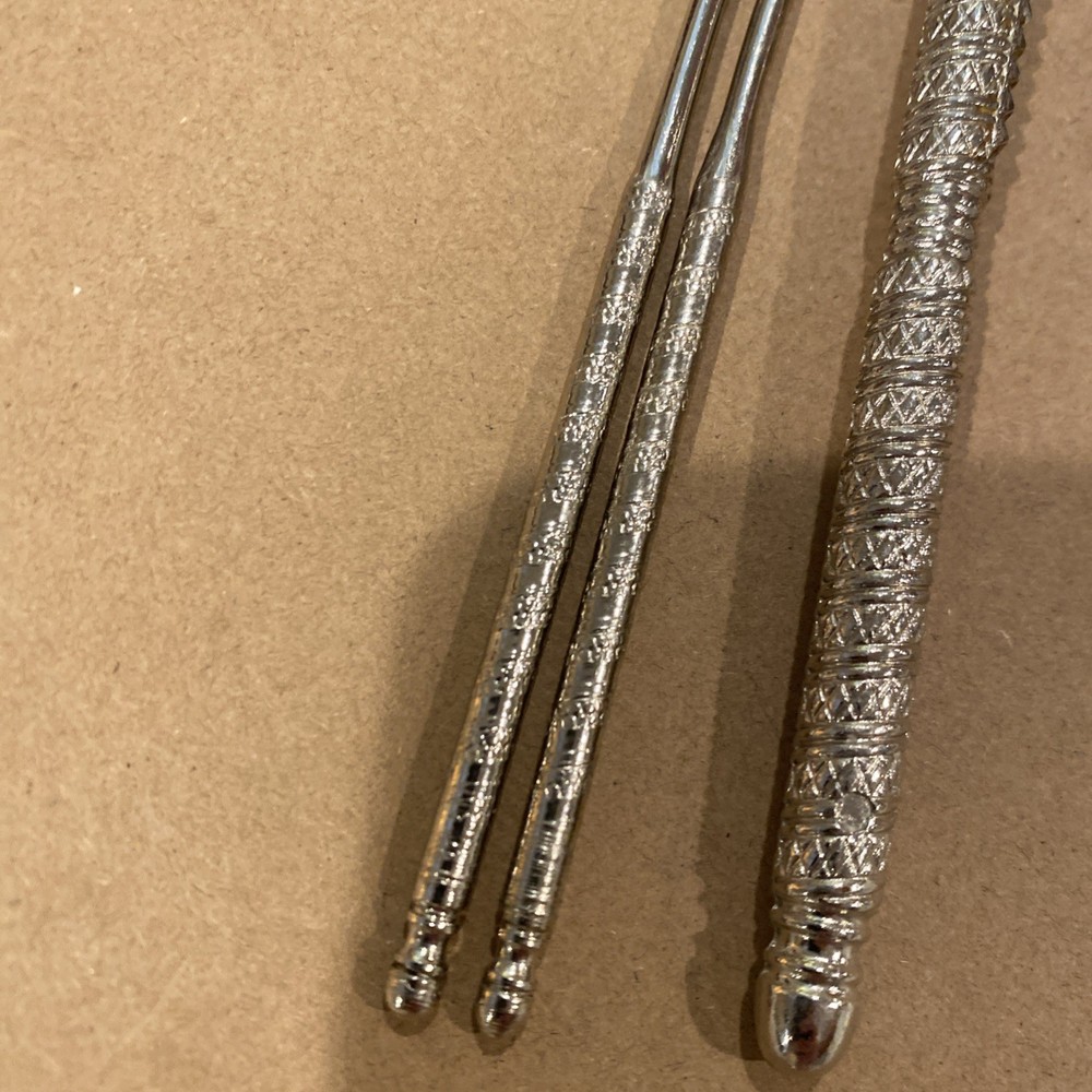 Vintage Nutcracker Set (1) Cracker (4) Picks. Hard Shell Nuts And Seafood