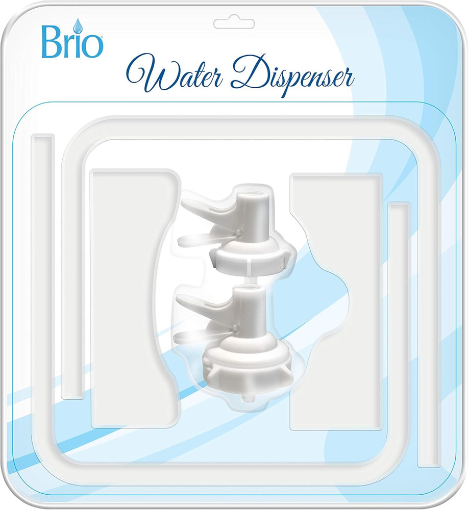 Brio Stainless Steel 3-5 Gallon Water Jug Stand and 2 Dispenser Valves, Non Slip