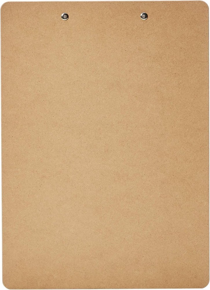 Hardboard Office Clipboard, 6-Pack, Brown