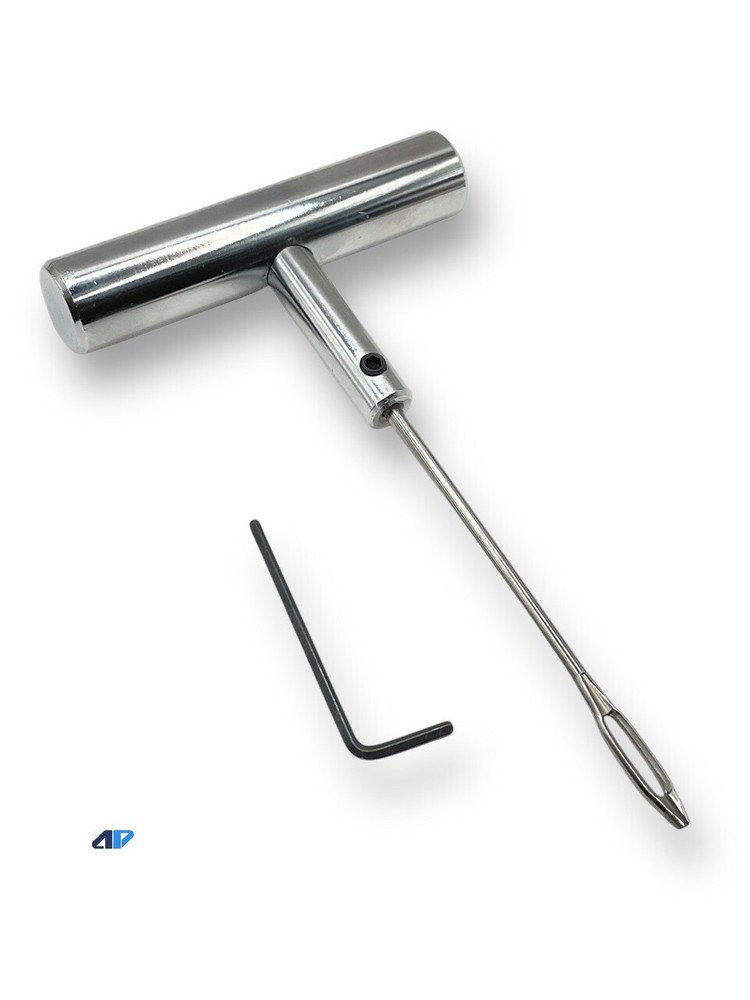 Solid T-Handle Tire Plug Insertion Repair Tool Set Split Eye /Probe+ Free Plugs