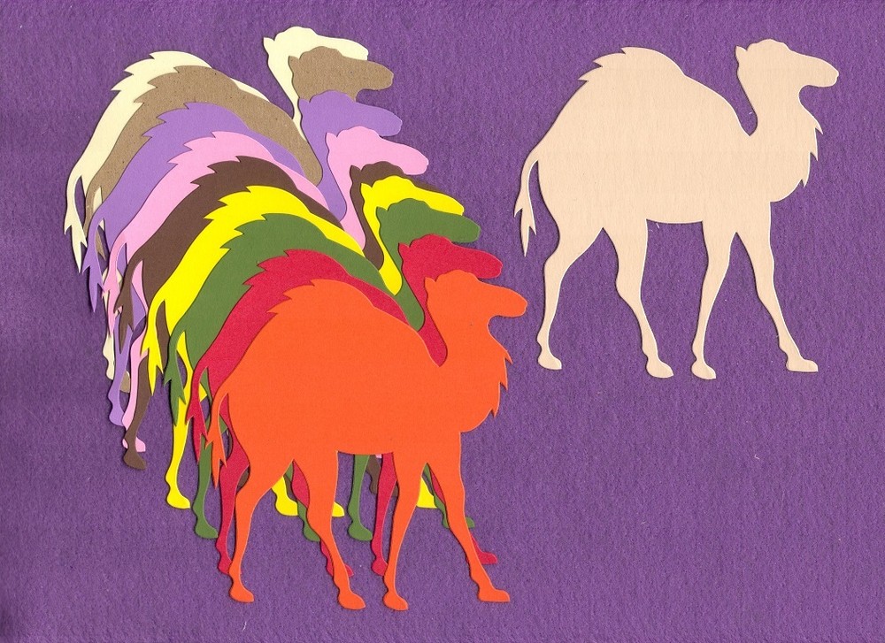 CAMEL 2 die cuts scrapbook cards