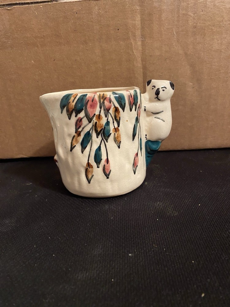 Vintage Koala Handle Tree Trunk Creamer