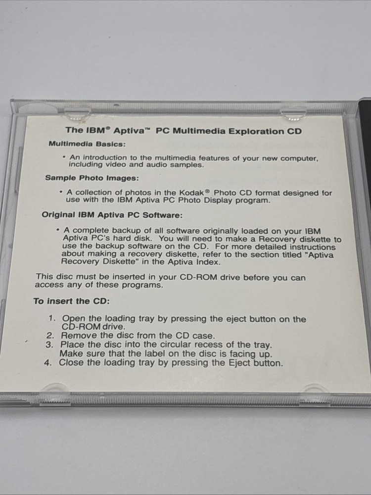 IBM Aptiva Multimedia Exploration CD 1994