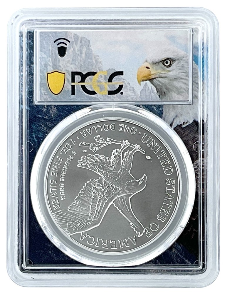 2025 1oz Silver Eagle PCGS MS70 - Eagle Picture Frame