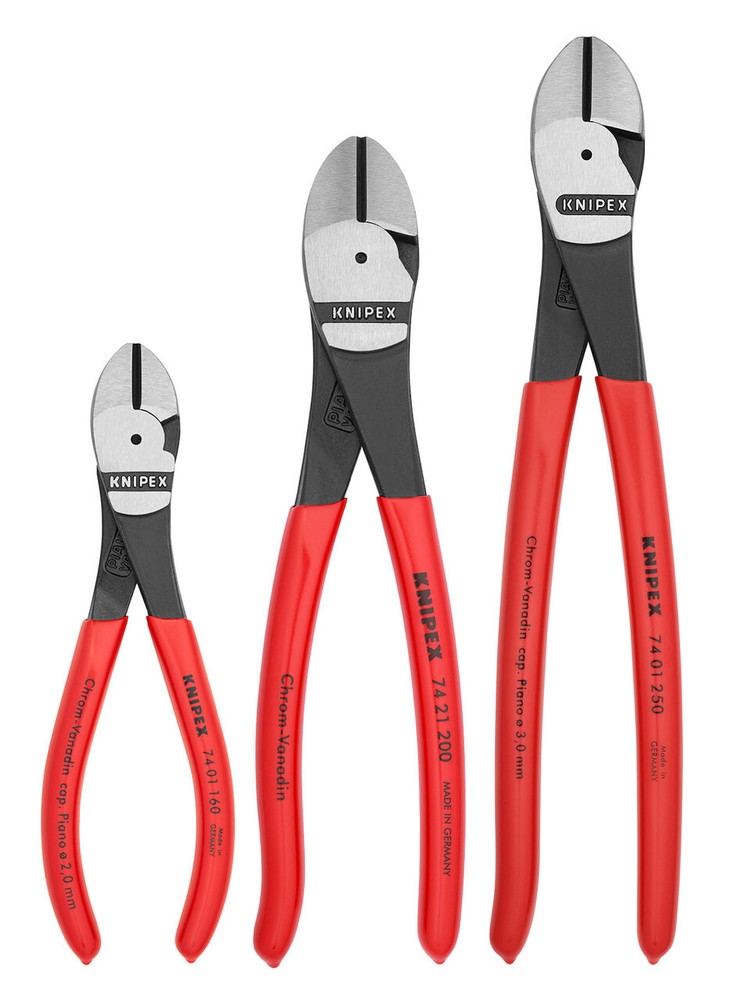 Knipex 00 20 05 US, 3 Pc High Leverage Diagonal Cutter Set