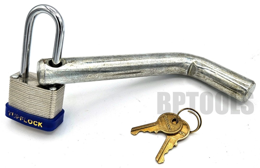 5/8" Hitch Pin Lock with 30mm Laminated Lock Brass Keys Trailer Hitch Lock
