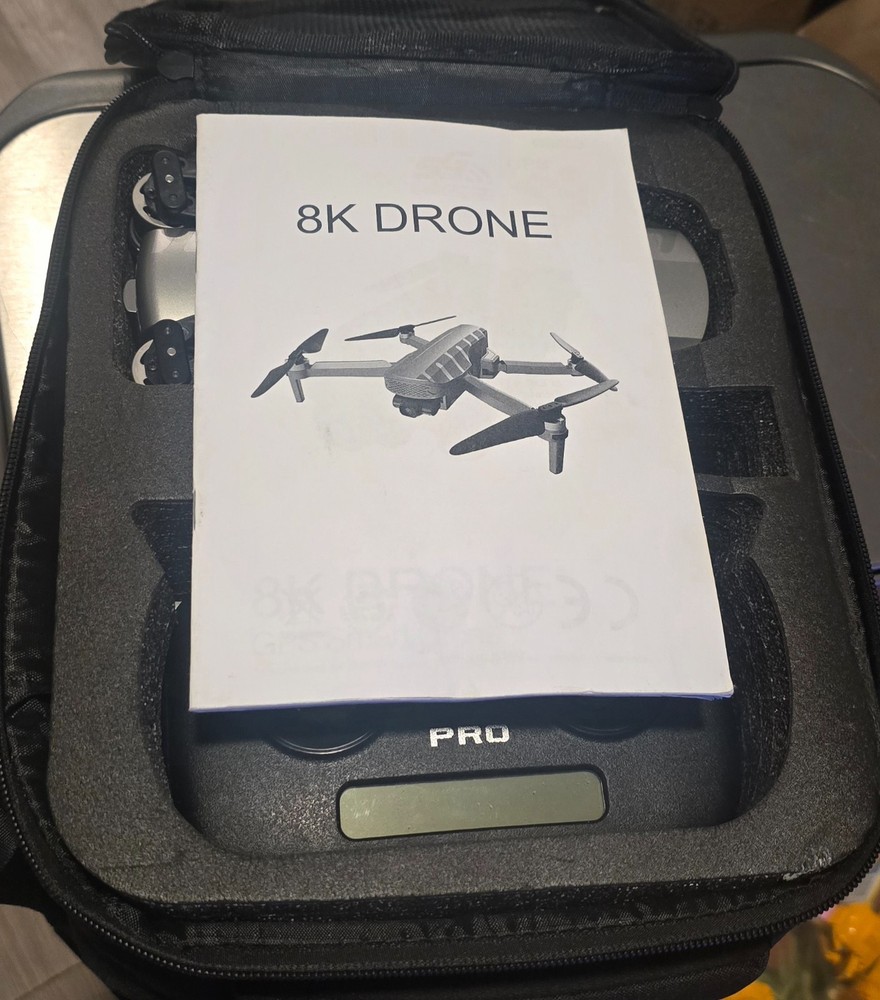 10” Foldable Quadcopter Drone + Remote + 2 Batteries | Untested As-Is | Powers O