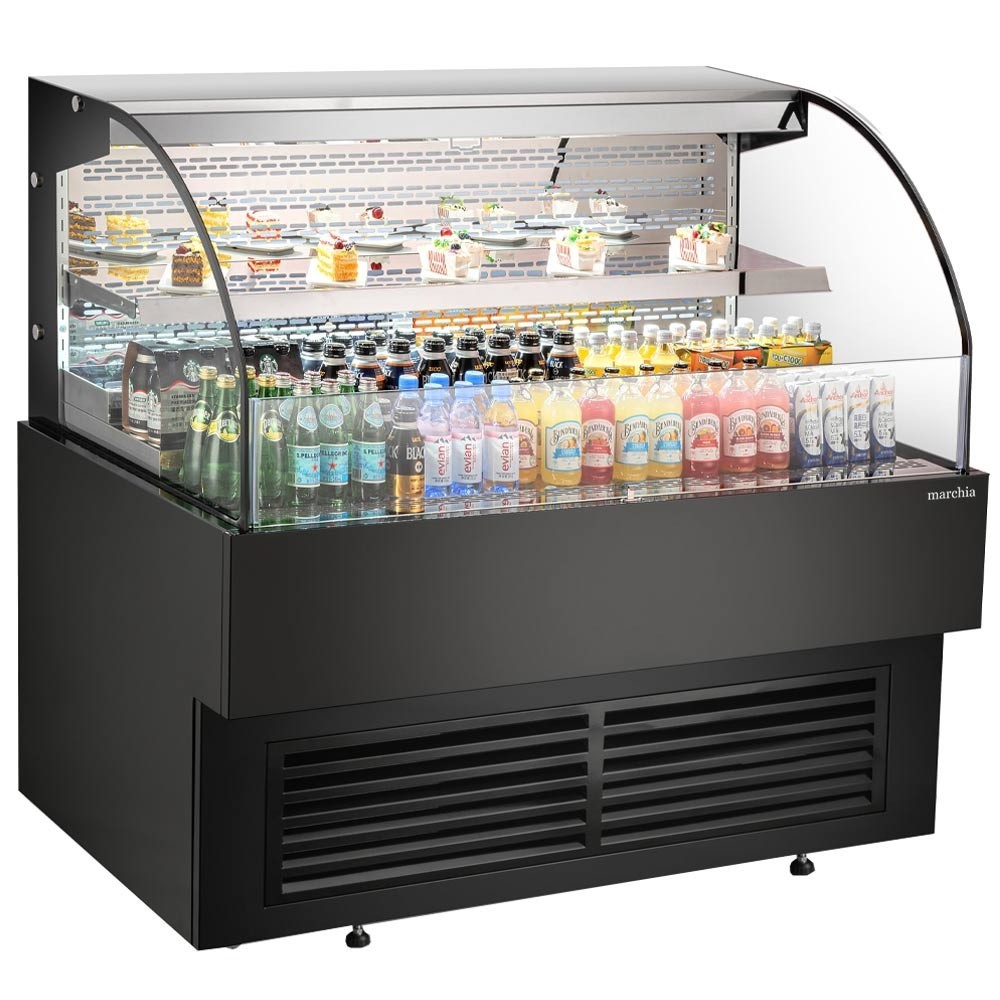 48" Low Profile Open Air Refrigerated Display with Middle Shelf