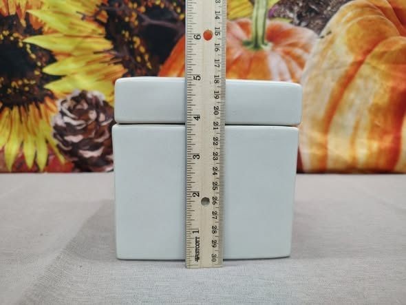 Threshold studio McGee square box stoneware ceramic storage sturdy x 4