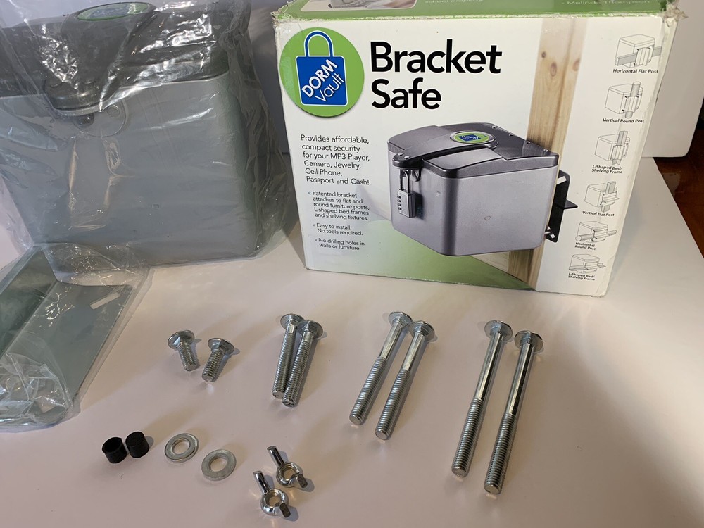Dorm Vault Bracket Safe With Lock And Keys