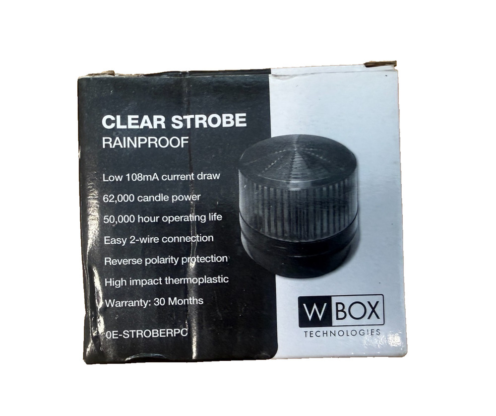 W Box Tech 0E-STROBERPC Surface Mount Rainproof Strobe - Clear