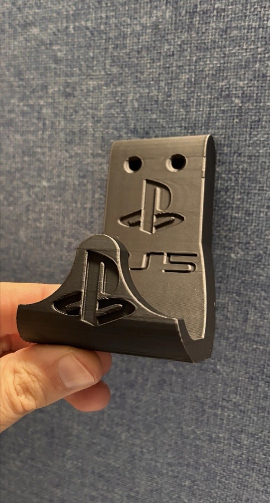 PS5 Controller Wall Mount, Secure 3DP Bracket, Black