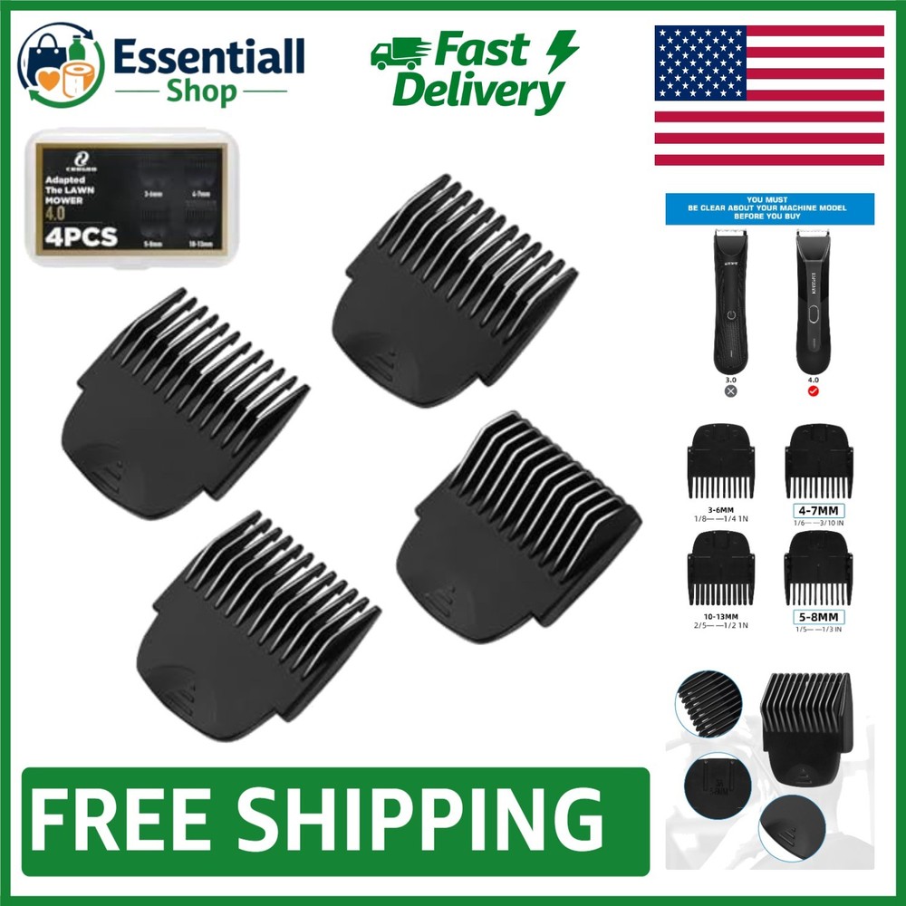 4 Pack Manscaped 4.0 Replacement Guards for Precision Grooming - Waterproof