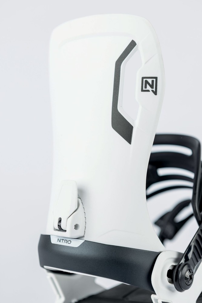 Nitro Talent Unisex Snowboard Bindings, White, Medium MY26
