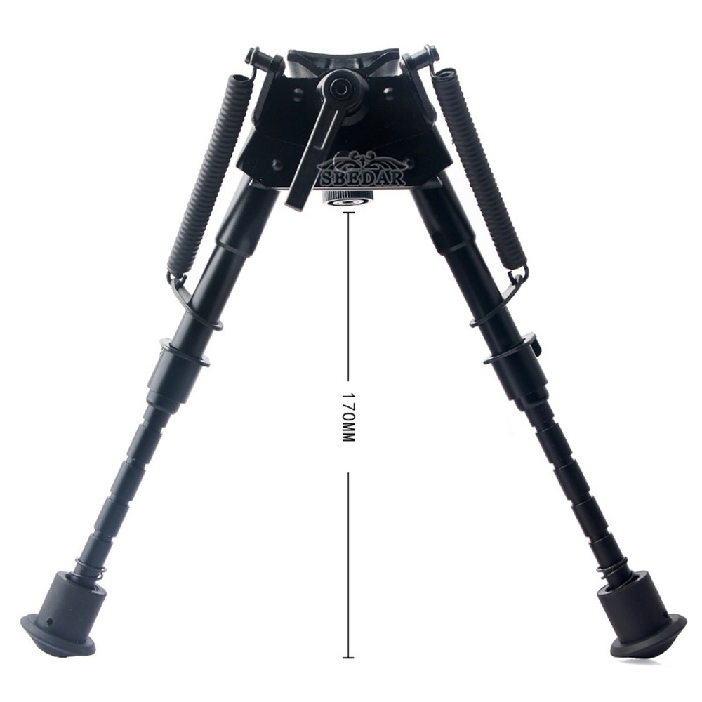 Pivot / Rotating Rifle Bipod Adjustable Leg Spring Return for Hunting Shooting
