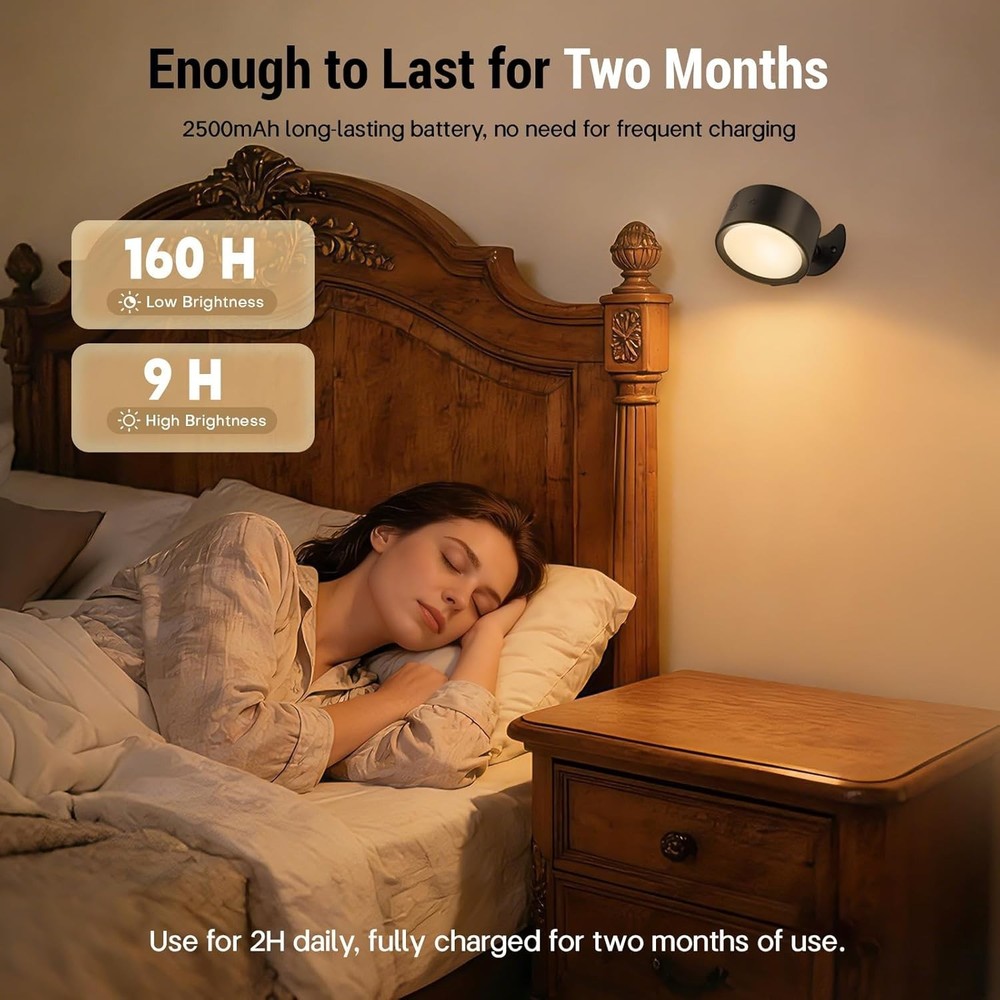 Battery Operated Wall Sconce, Remote Control, Wireless Rechargeable Mounted, ...