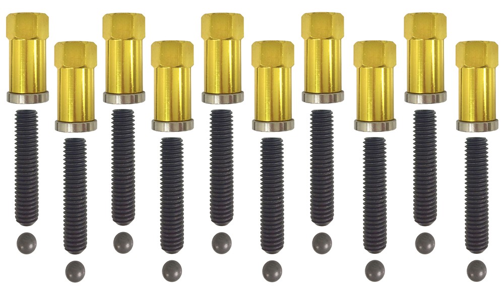 Winters Quick Change Gear Cover Gold Nut & Stud Kit #1657