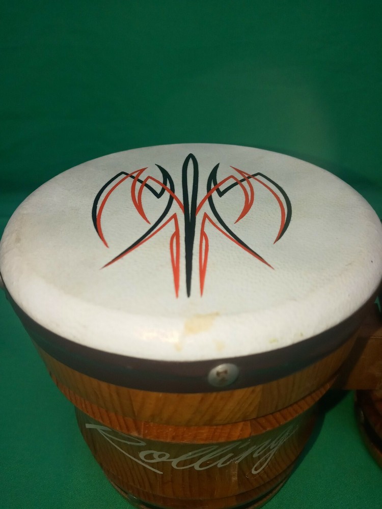 Custom Set Of Bongo Drums With Handmade Pinstripes