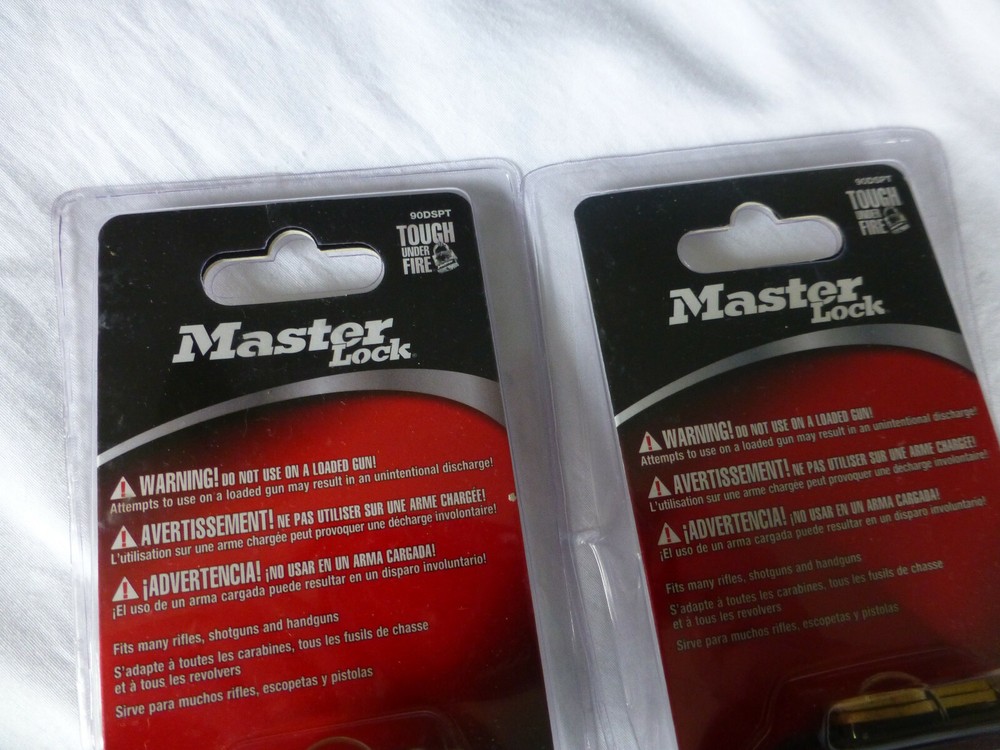 Lot of 2 Master Lock Trigger Lock Keyed Gun Trigger Lock Keyed Different