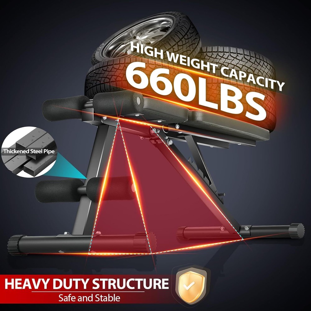 Weight Bench for Home Gym, 660LBS Fast Foldable Workout Bench