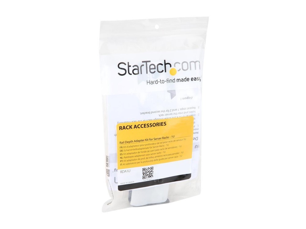 StarTech RDA1U Rail Depth Adapter Kit for Server Racks - 1U