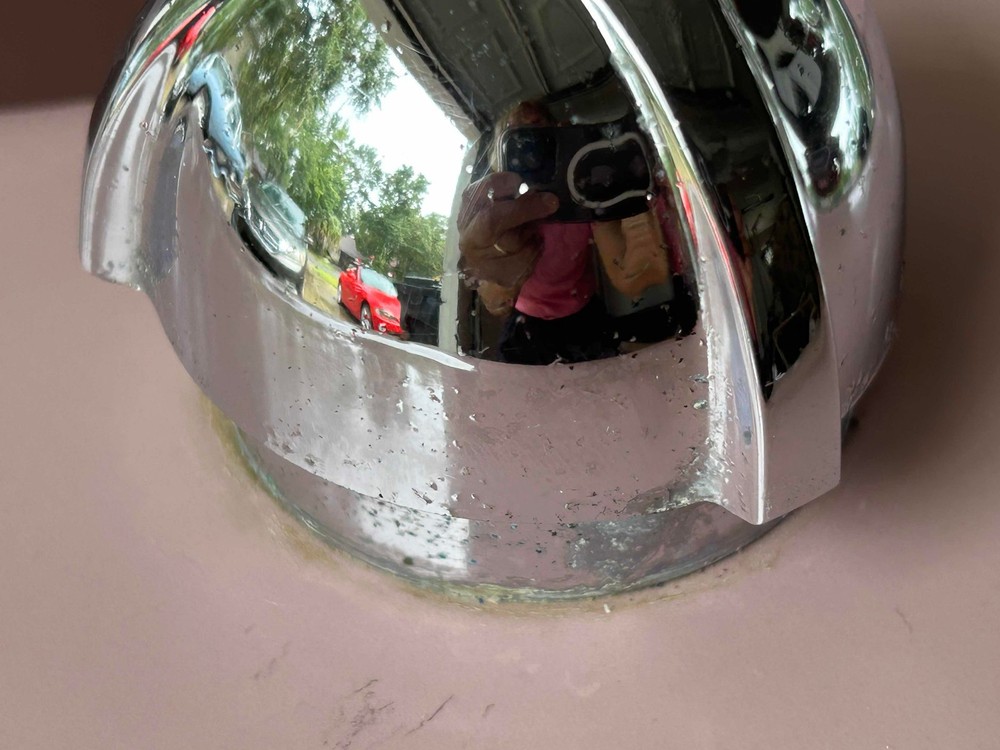 1954 Crane Pink Bathroom Sink - Drop-In - Atomic Chrome Knobs - Square Corners!
