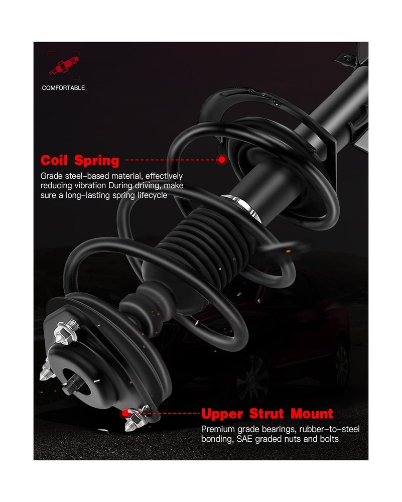 Front & Rear Complete Struts Assembly Fit for Dodge for Caliber 2007-2012 for...